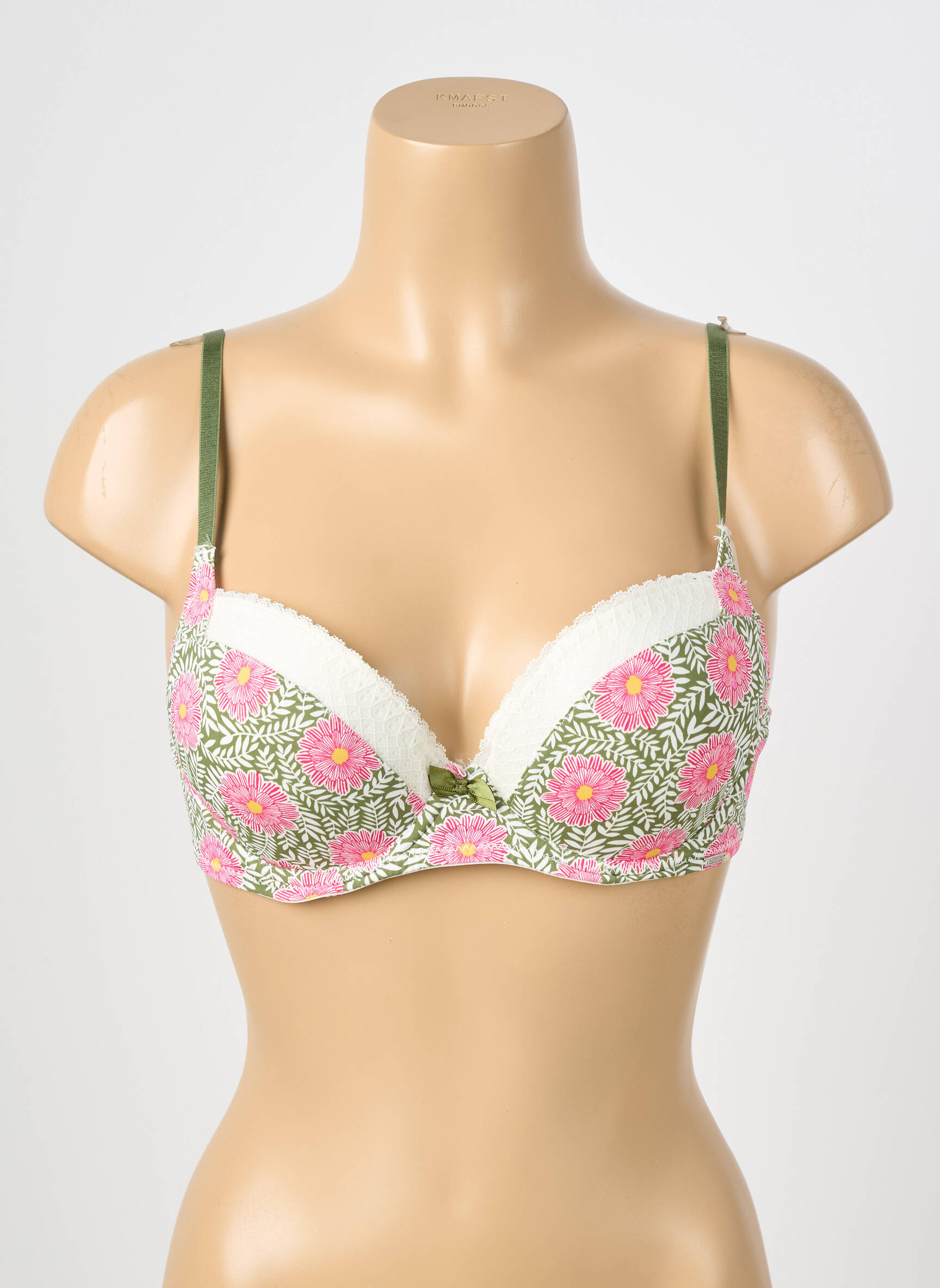 Liemenėlė satino efektas formuojantis liemenėlė su aukštu palaikymu žalias STEFFY moteris