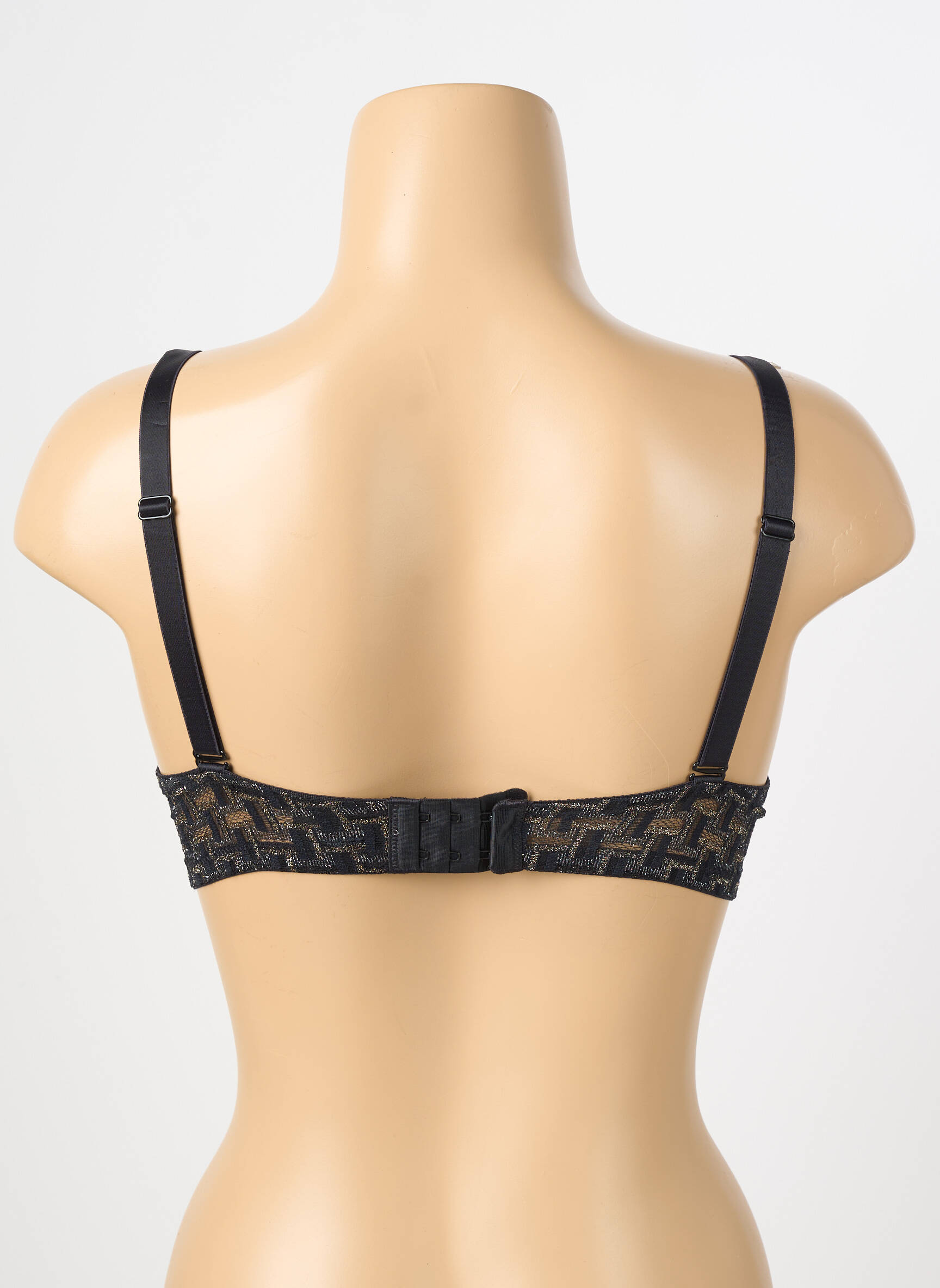 Liemenėlė satino efektas push-up liemenėlė su aukštu palaikymu juodas ESCORT moteris
