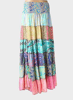 Ilgas sijonas fantazijos raštas mėlyna BOHO FASHION moteris
