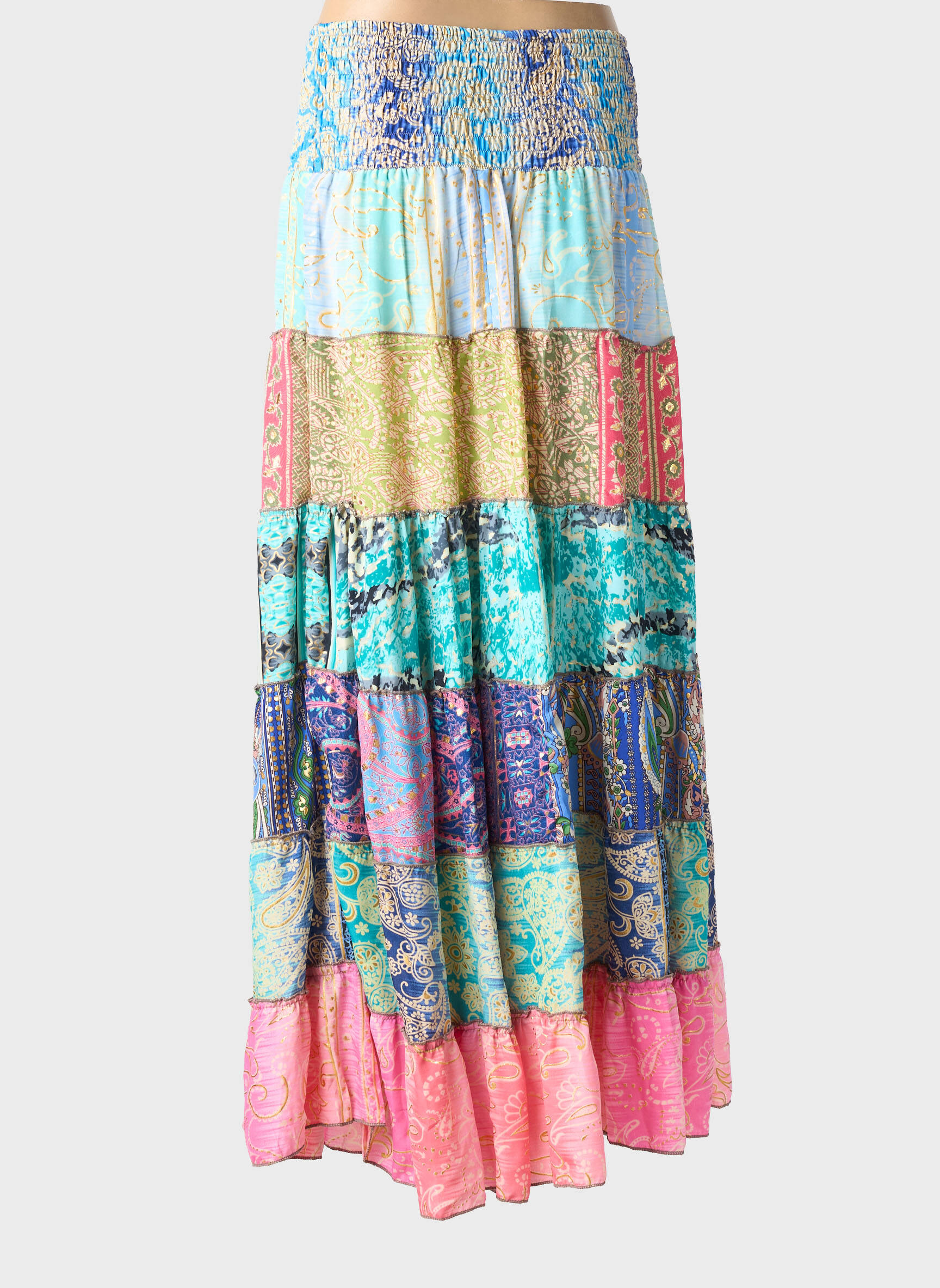 Ilgas sijonas fantazijos raštas mėlyna BOHO FASHION moteris