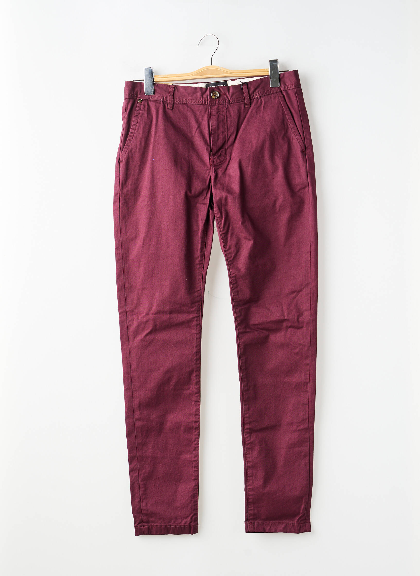 Chino kelnė popelinos audinys, kuris pasižymi lygiu ir tankiu paviršiumi. normala dydis violetinis SCOTCH & SODA vyras