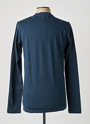 T-marškinys bio ilgos rankovės mėlyna KNOWLEDGE COTTON APPAREL vyras