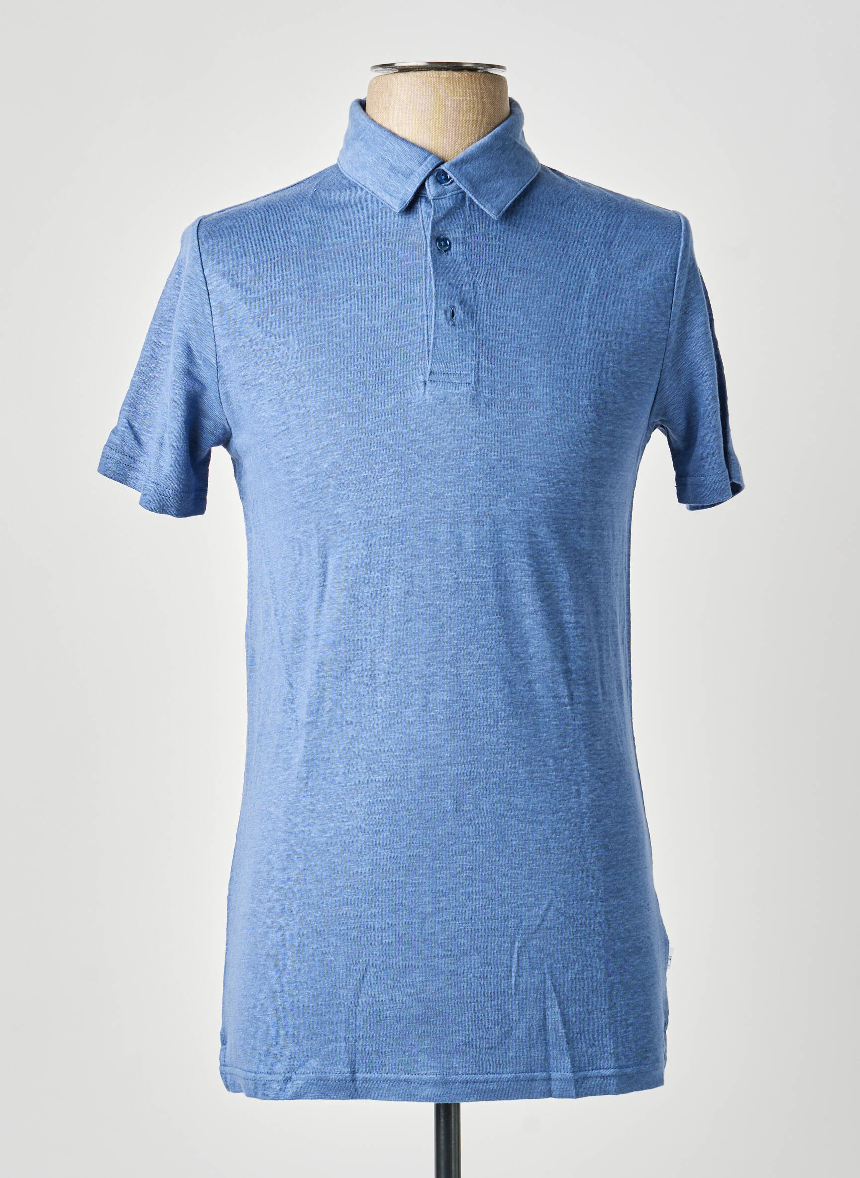 Polo chinamas audinys trumpas rankovės mėlyna KNOWLEDGE COTTON APPAREL vyras