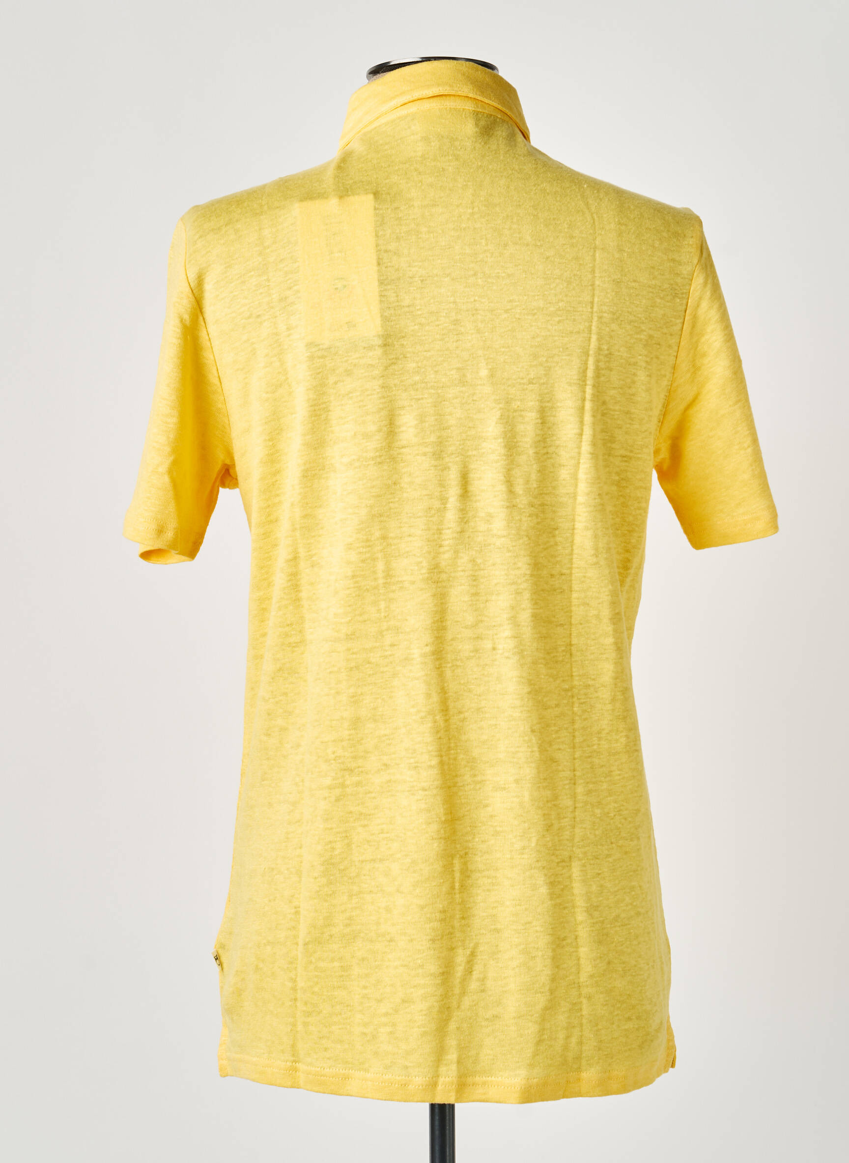 Polo chinamas audinys trumpas rankovės geltona KNOWLEDGE COTTON APPAREL vyras