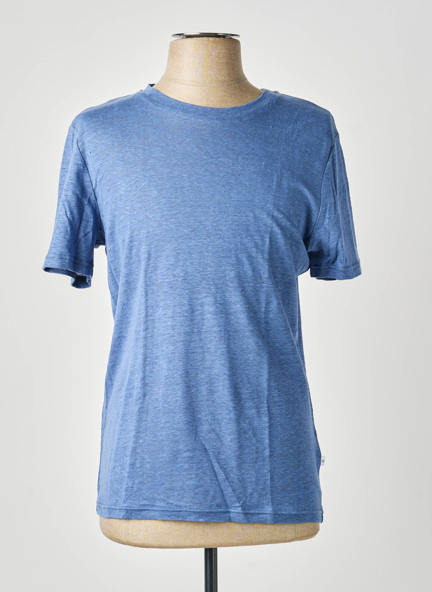 T-marškinys bio trumpas rankovės mėlyna KNOWLEDGE COTTON APPAREL vyras