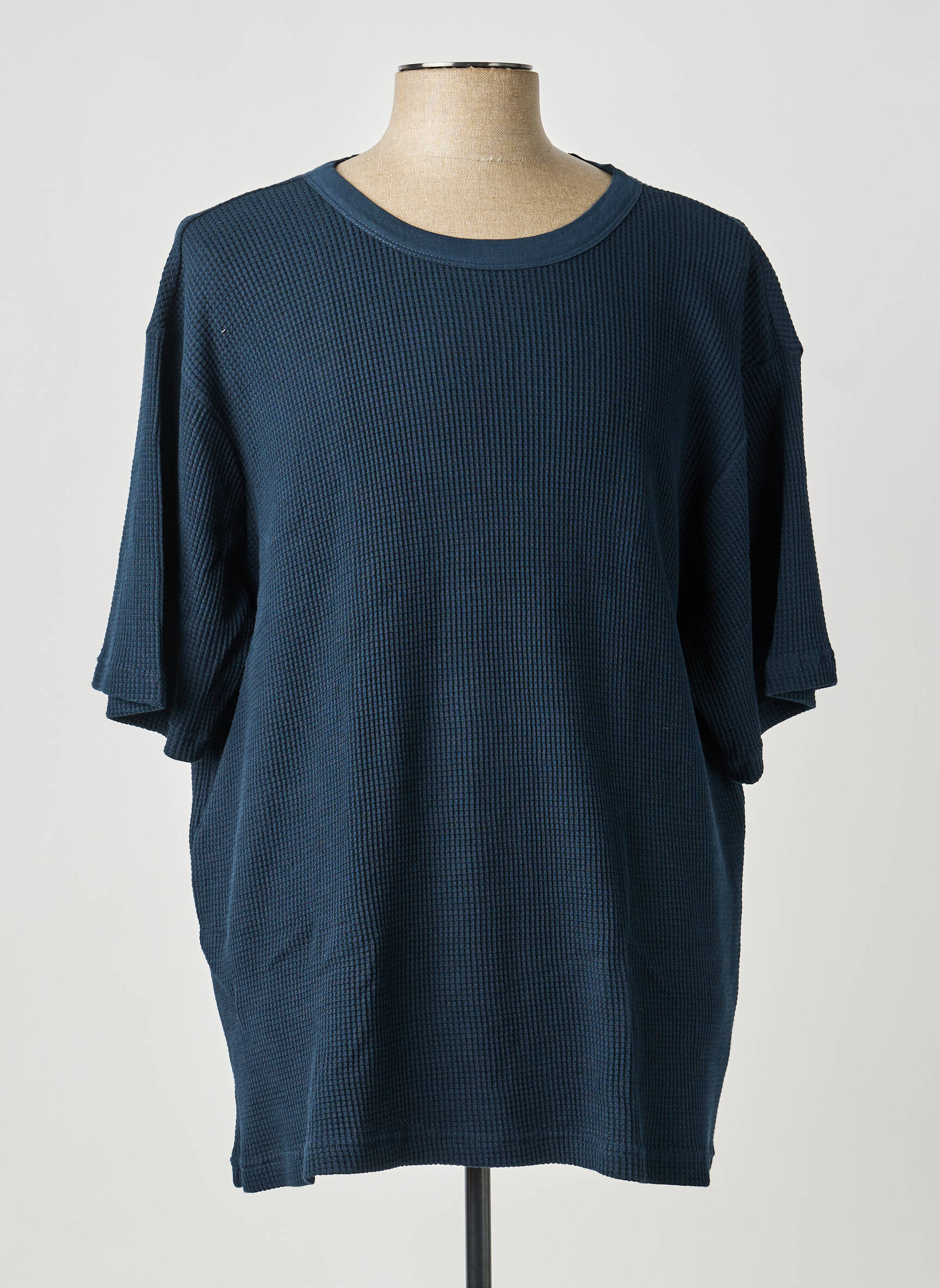 T-marškinys bio trumpas rankovės mėlyna KNOWLEDGE COTTON APPAREL vyras