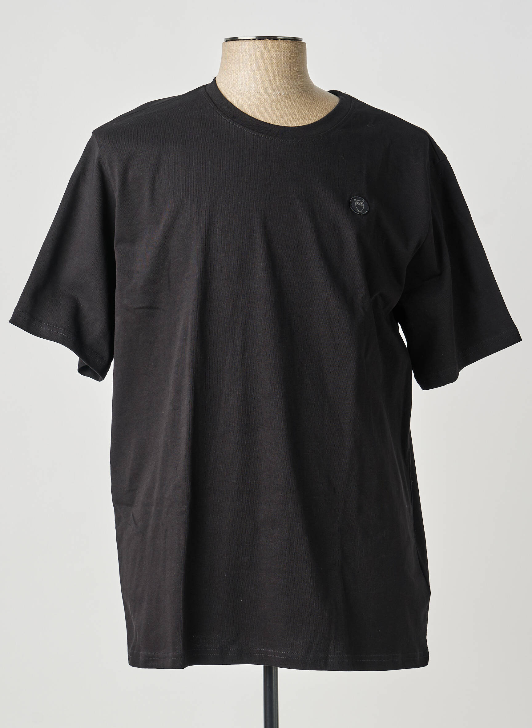 T-marškinys bio trumpas rankovės juodas KNOWLEDGE COTTON APPAREL vyras