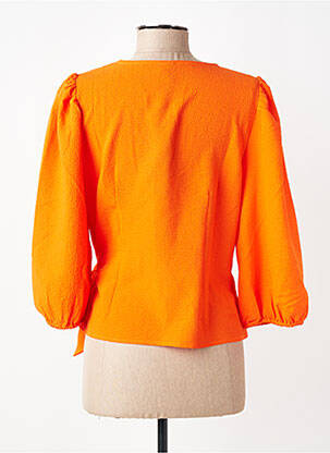 Viršūnė centrinė iškirptė 3/4 rankovės oranžinė VERO MODA moteris