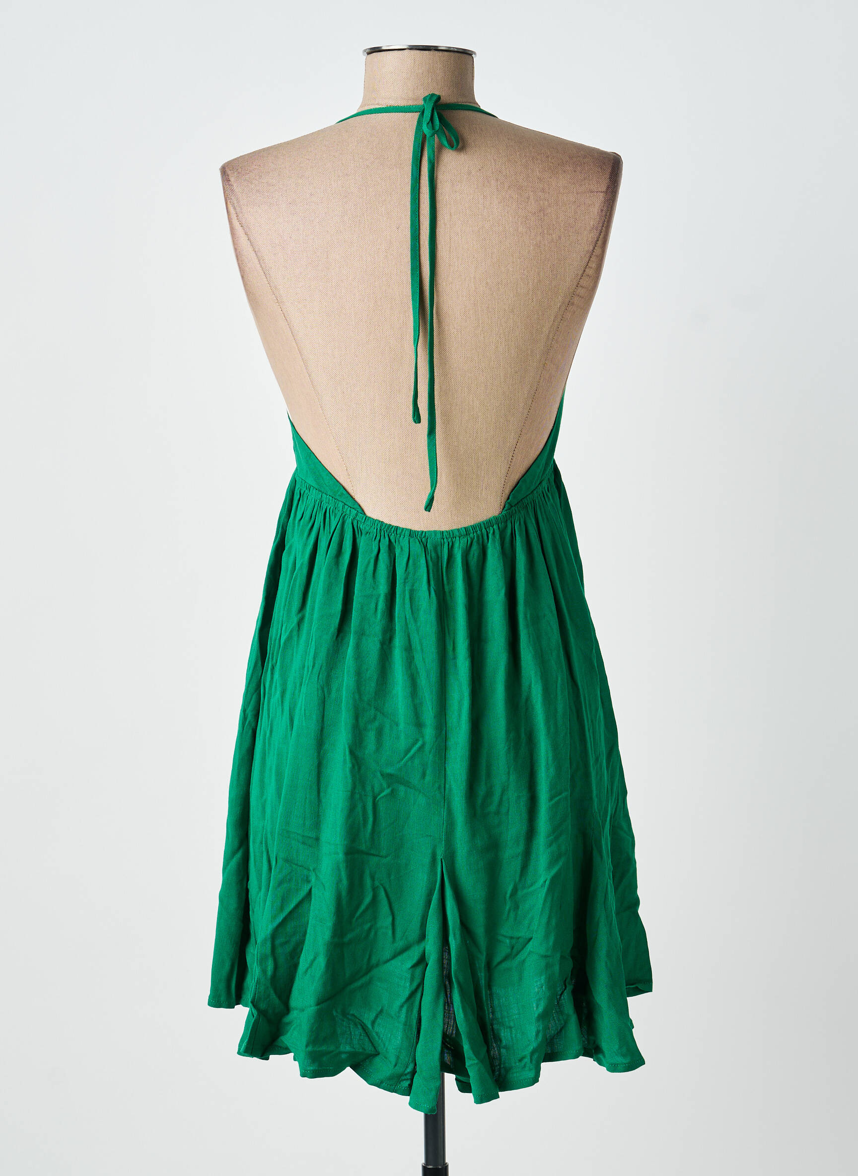 Trumpa suknelė išplatėjusi kirpimas plonos dirželiai žalias LA PETITE ETOILE moteris