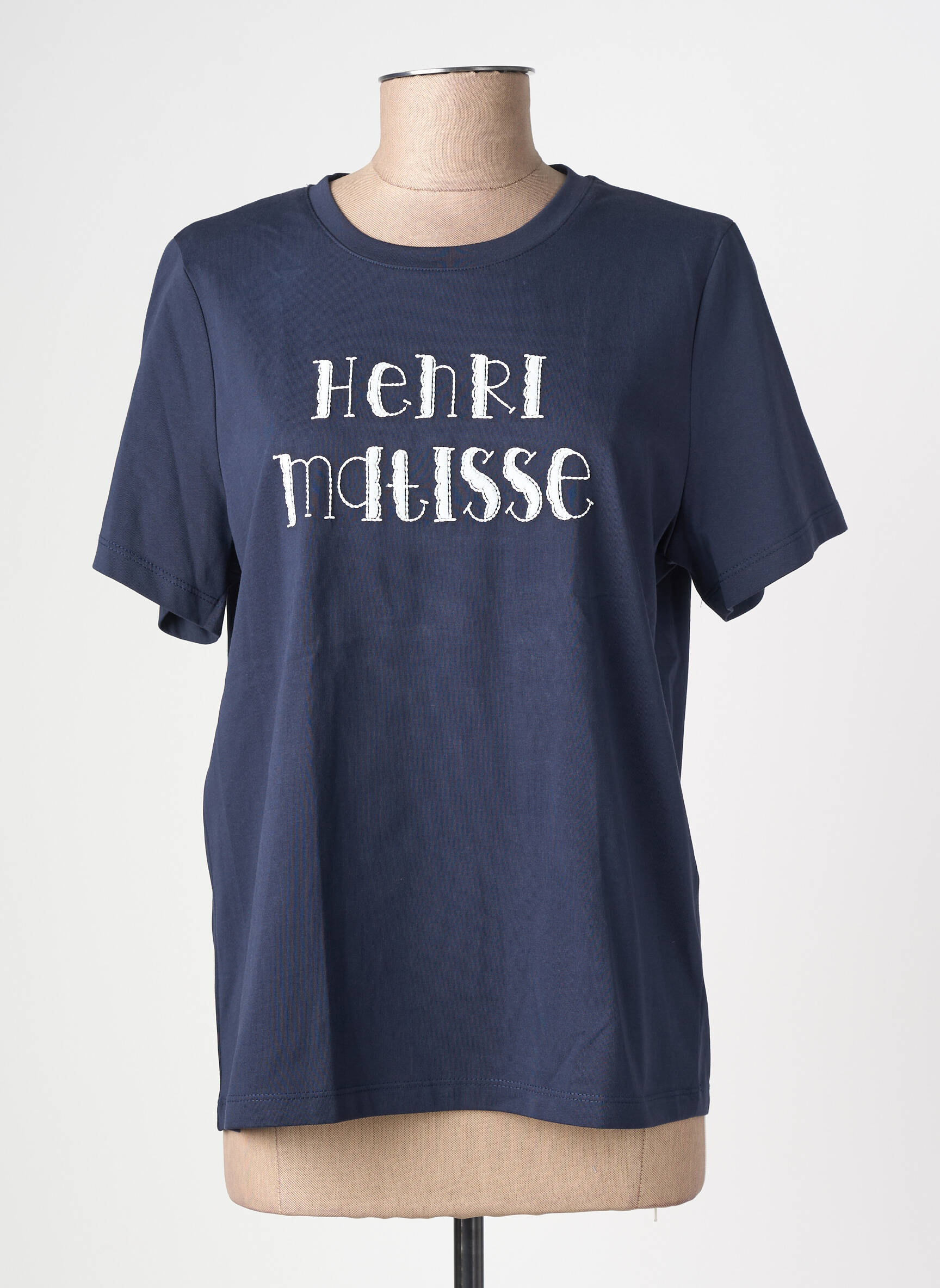 T-marškinys floqué serigrafija trumpas rankovės mėlyna ARTLOVE moteris