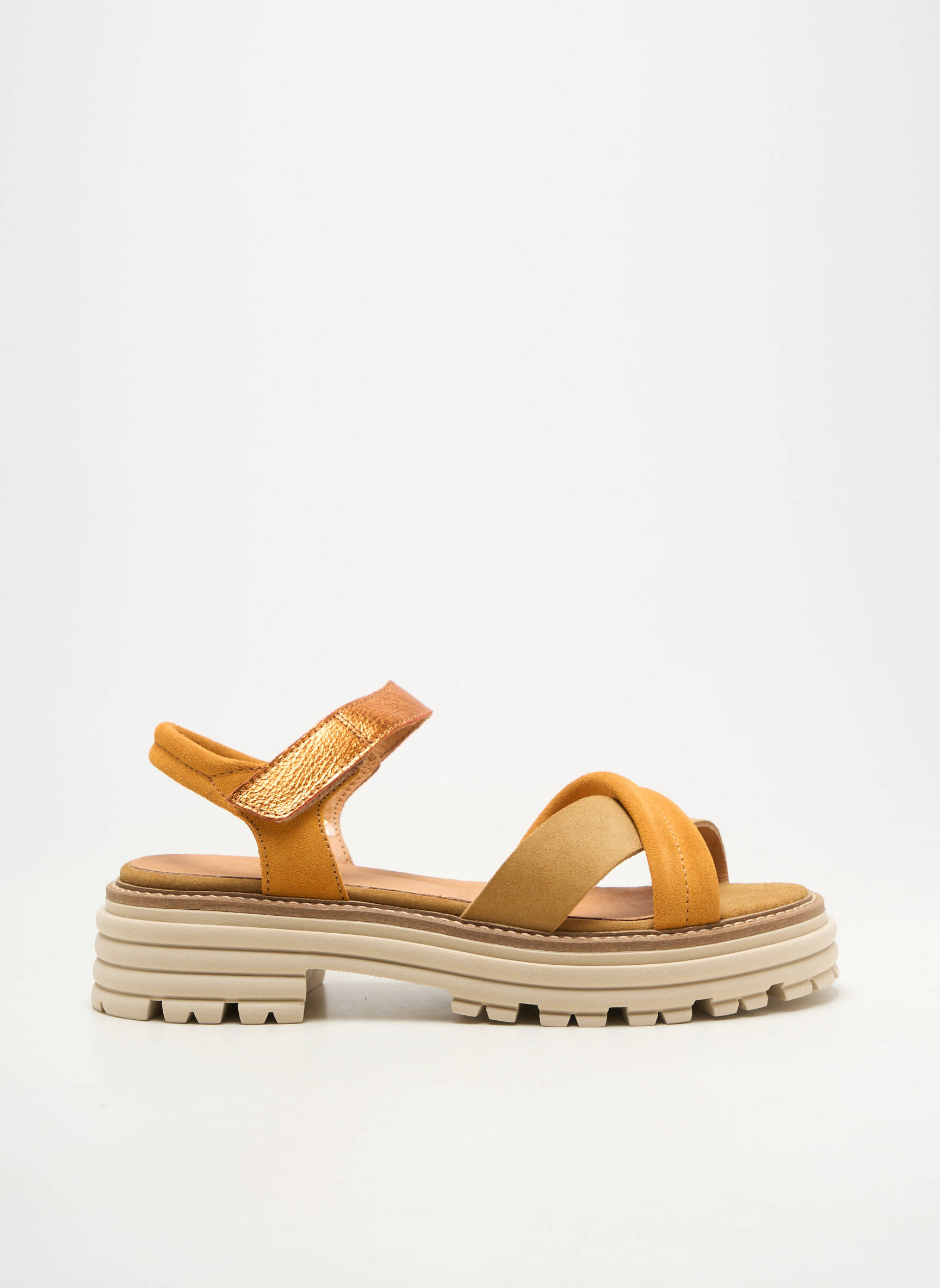Sandalai/nu pėdos atvira pabaiga kulnas nuo 4 iki 6 cm oranžinė MINKA DESIGN moteris