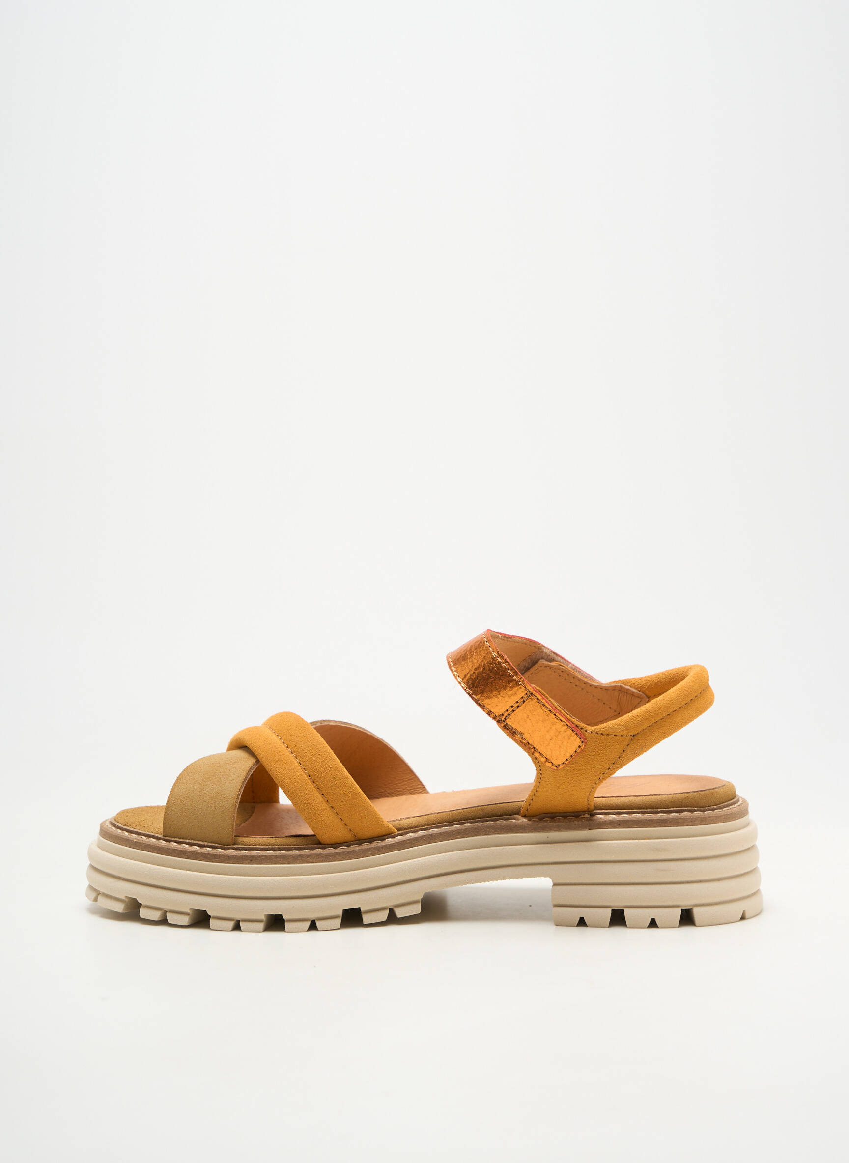 Sandalai/nu pėdos atvira pabaiga kulnas nuo 4 iki 6 cm oranžinė MINKA DESIGN moteris