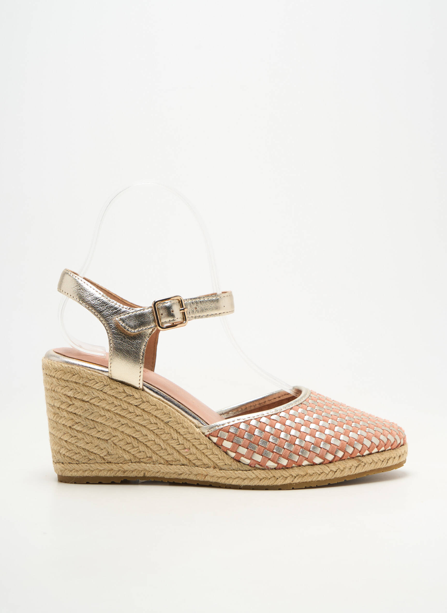 Espadrilės apvalus mygtukas kulnas nuo 7 iki 9 cm oranžinė EMILIE KARSTON moteris