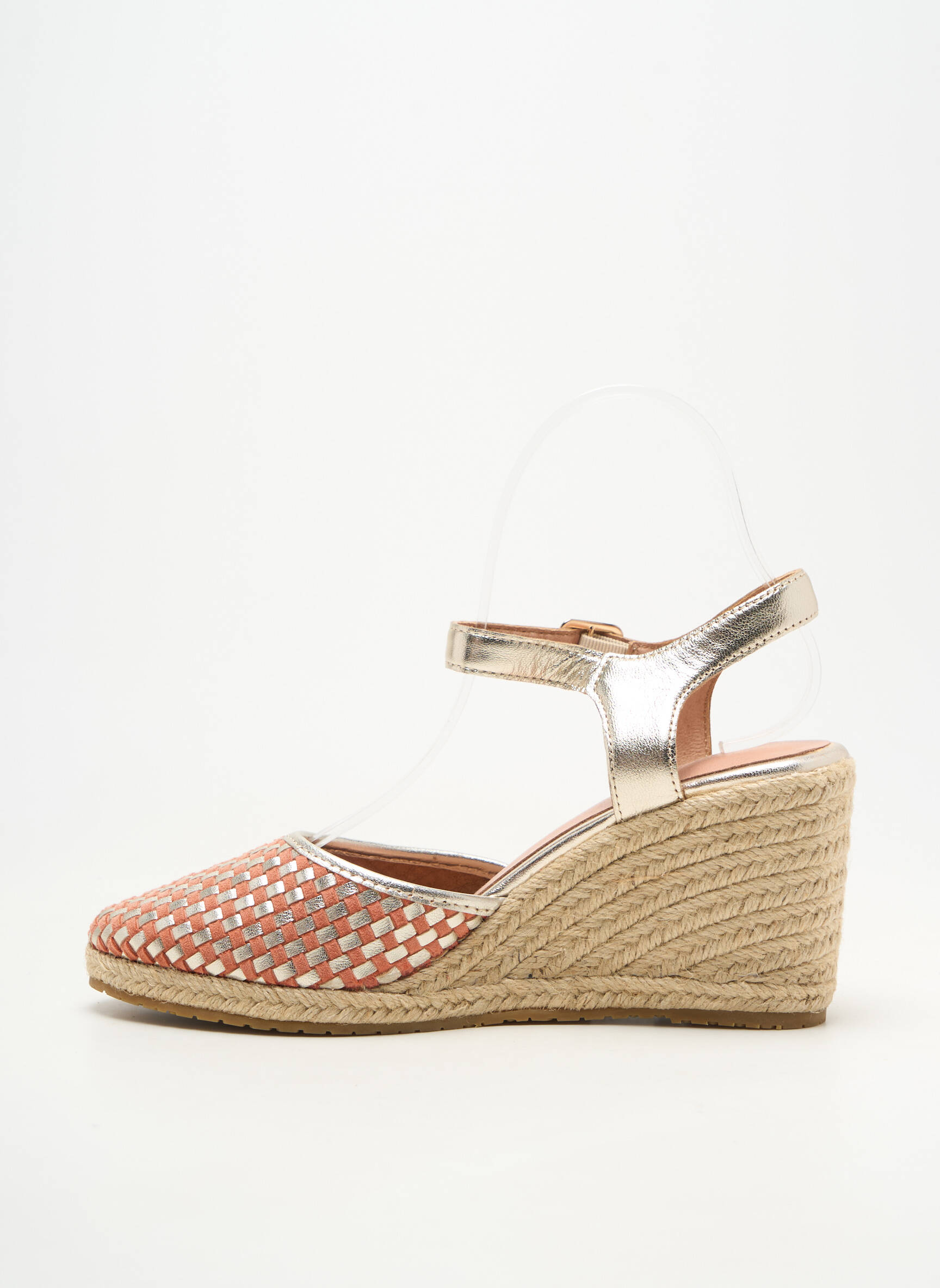 Espadrilės apvalus mygtukas kulnas nuo 7 iki 9 cm oranžinė EMILIE KARSTON moteris