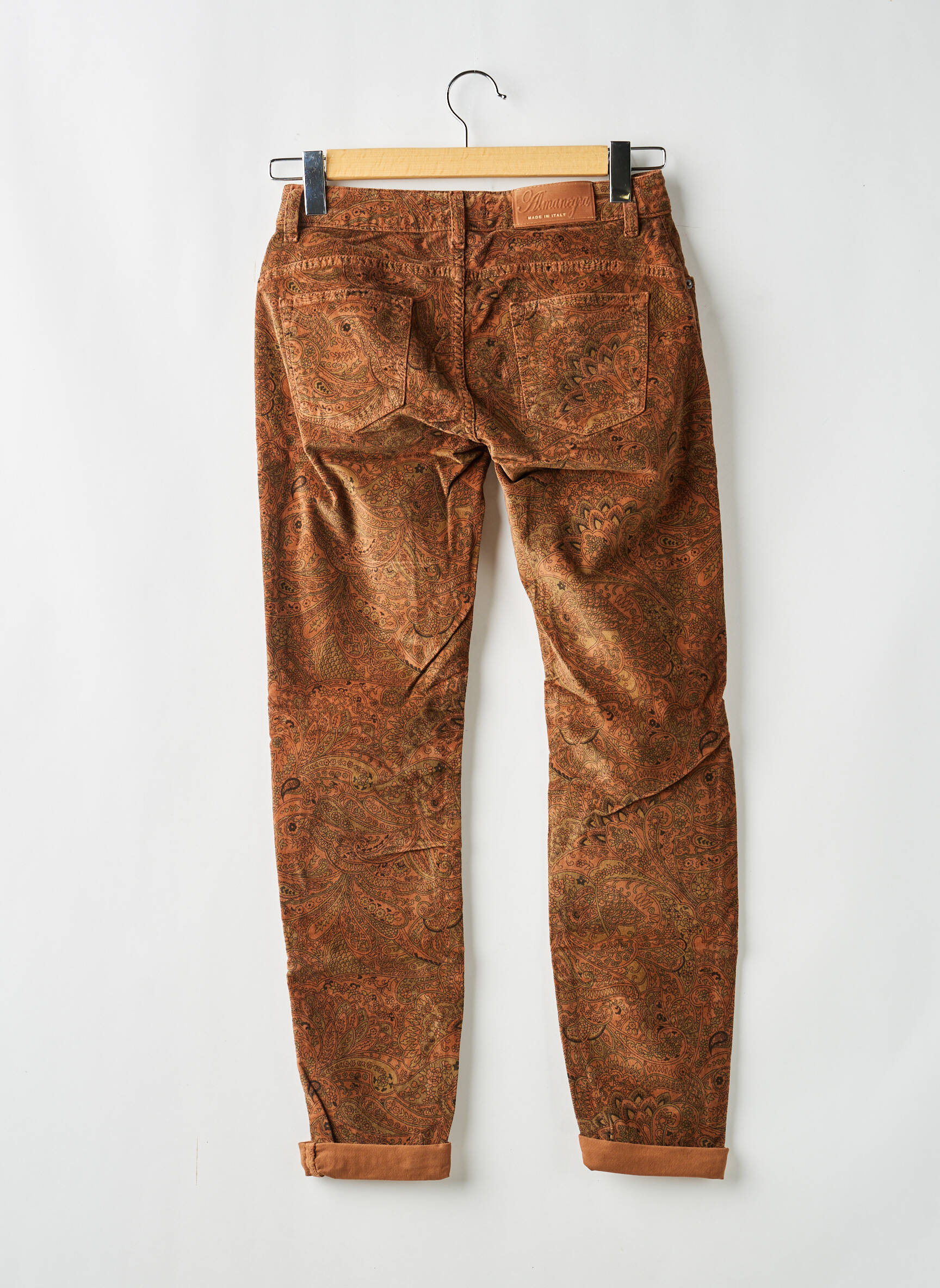 Lieknos kelnės tamprumas normala dydis rudas ALMANEGRA moteris