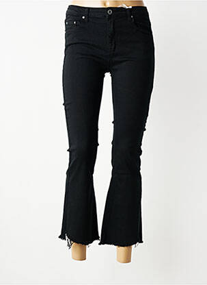 Bootcut džinsai fringe apdaila aukšta talija juodas KEZY moteris