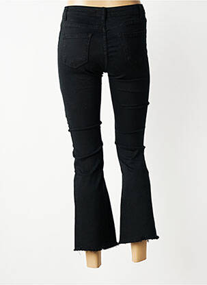 Bootcut džinsai fringe apdaila aukšta talija juodas KEZY moteris