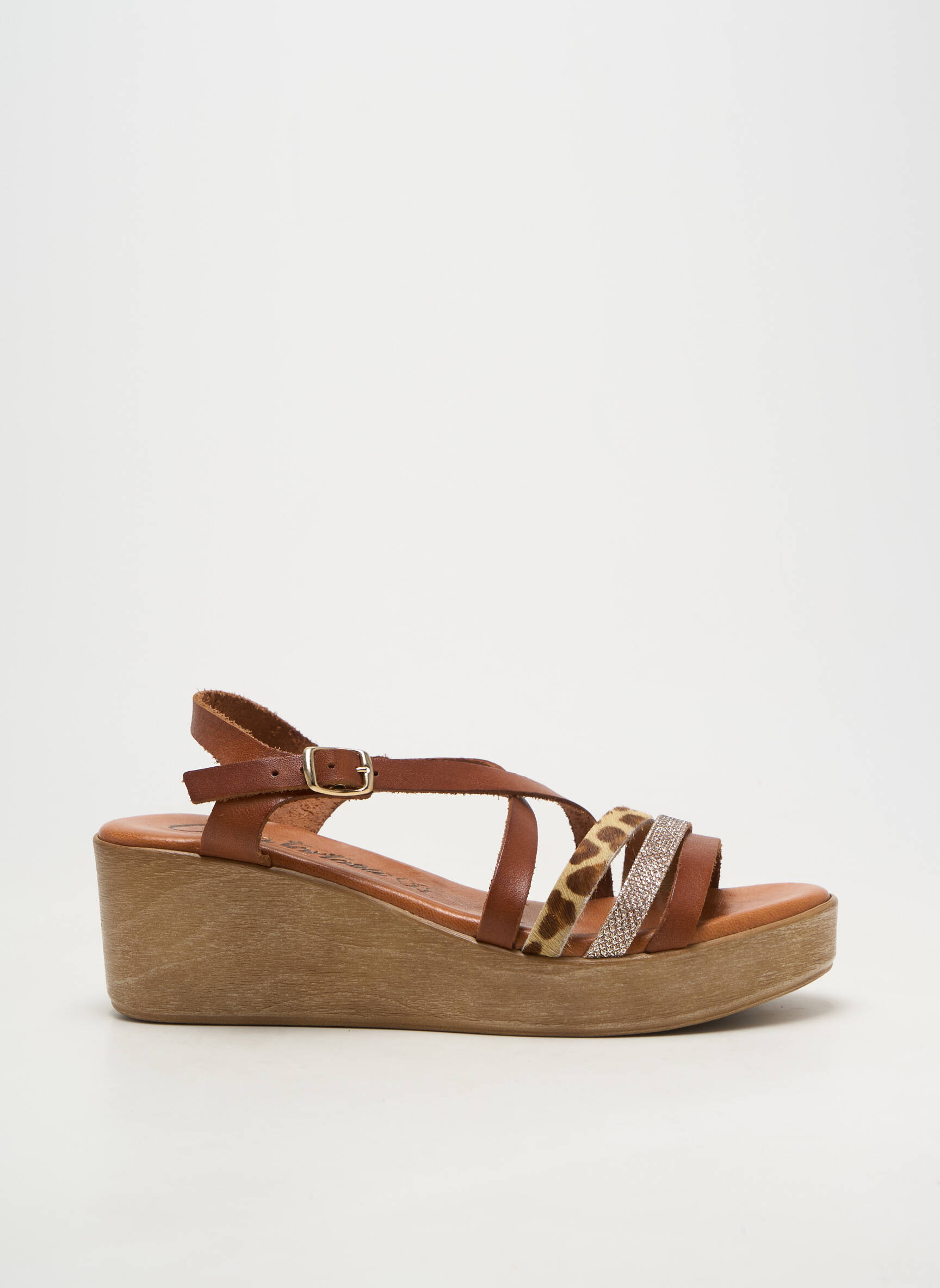 Sandalai/nu pėdos lygus medžiaga kulnas nuo 4 iki 6 cm rudas CARLA TORTOSA moteris