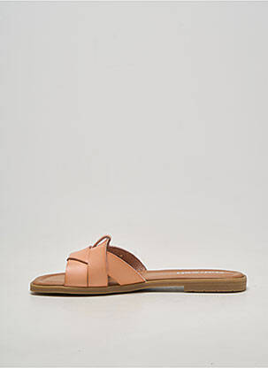 Mule/sabotai satino audinys plokščias kulnas iki 3 cm bežinis REFRESH moteris