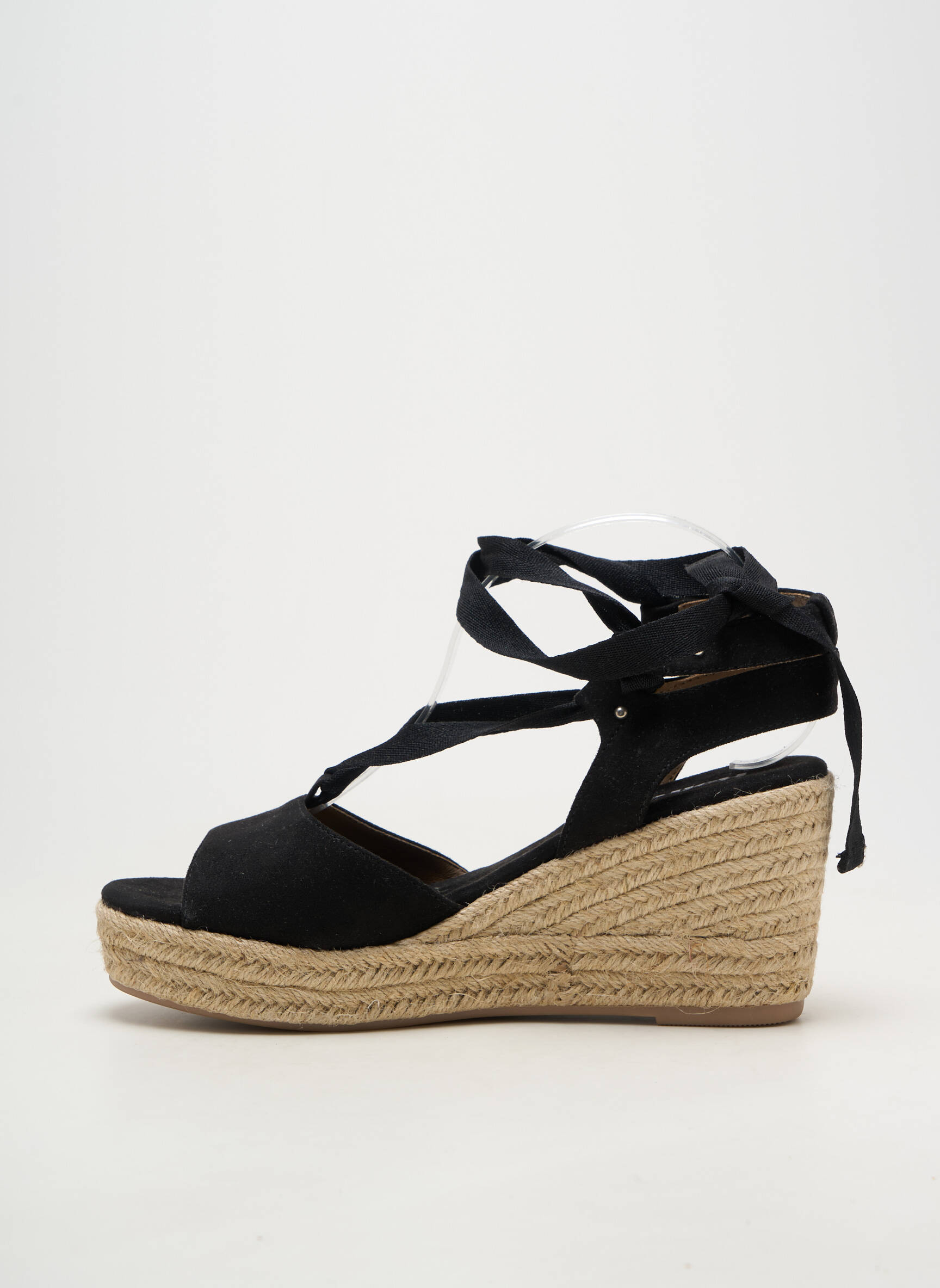 Espadrilės šnervių uždarymas kulnas nuo 7 iki 9 cm juodas REFRESH moteris