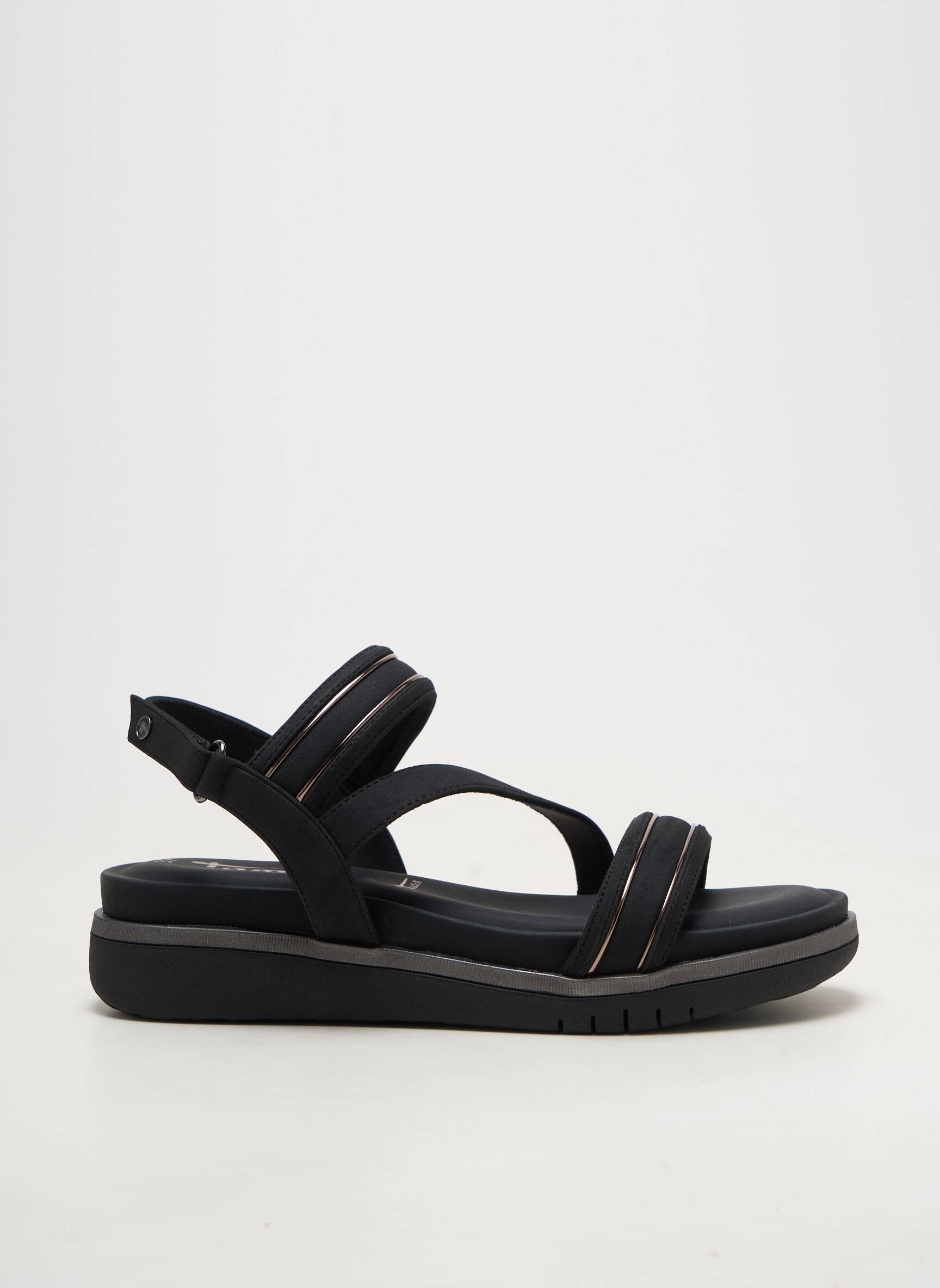 Sandalai/nu pėdos lygus medžiaga kulnas nuo 4 iki 6 cm juodas TAMARIS moteris