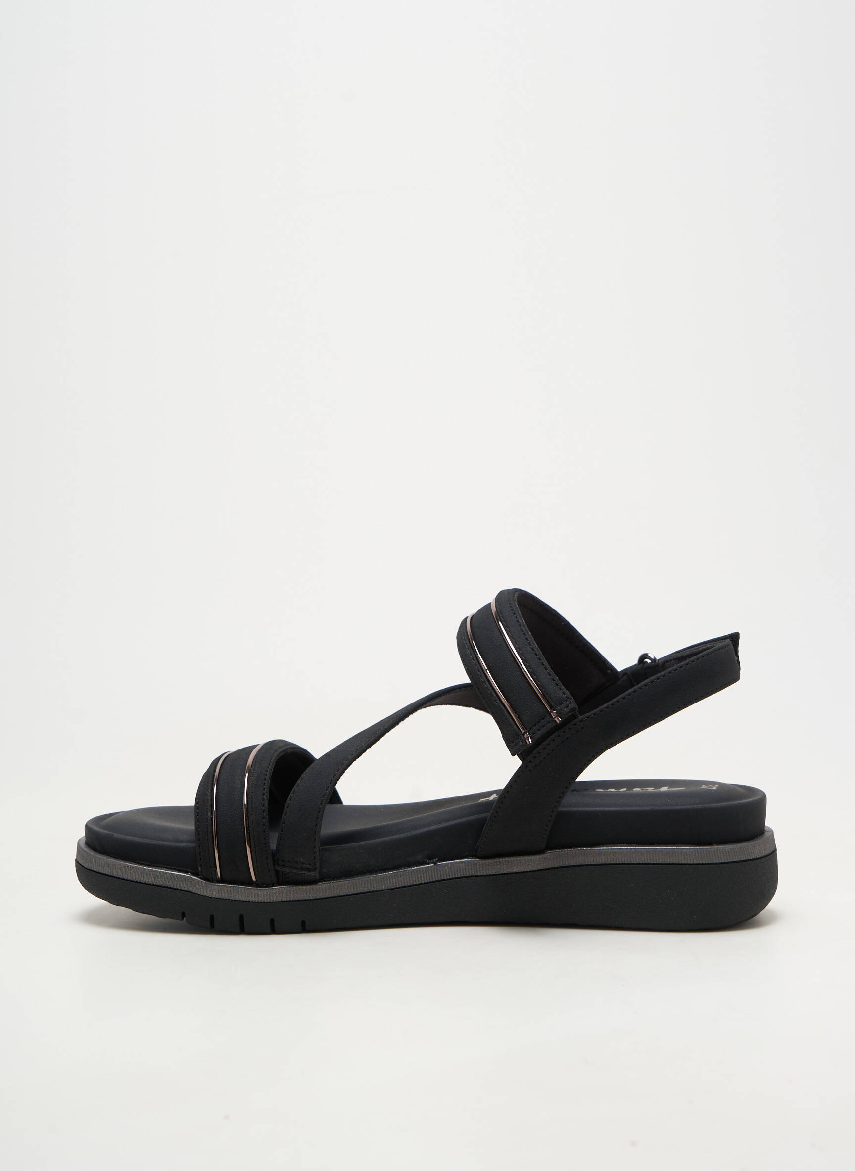 Sandalai/nu pėdos lygus medžiaga kulnas nuo 4 iki 6 cm juodas TAMARIS moteris