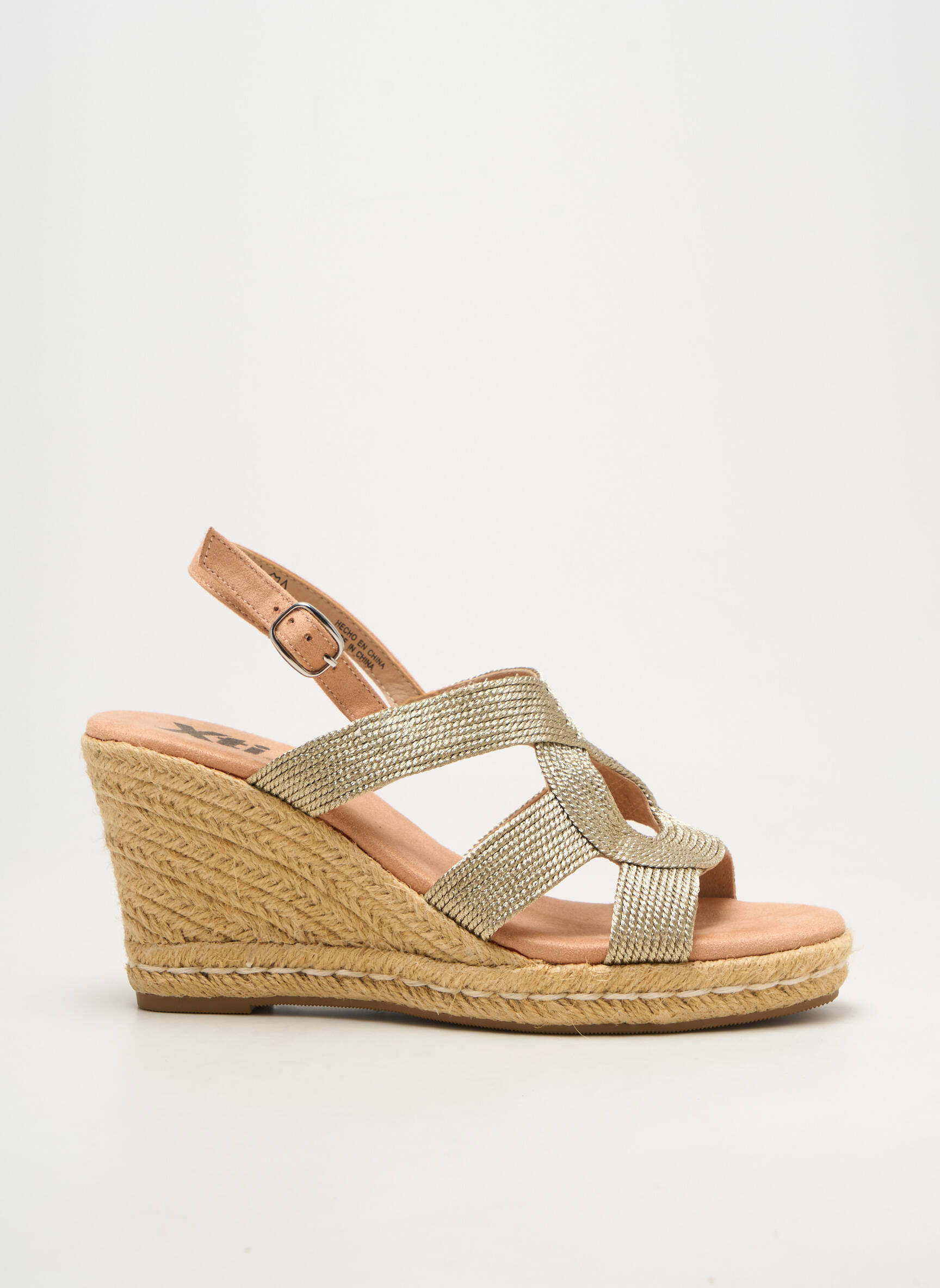 Espadrilės užsegimas kilpa(s) kulnas nuo 7 iki 9 cm auksas XTI moteris