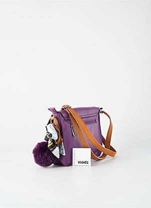 Krepšys daug kišenių stačiakampė forma violetinis FLORA & CO moteris