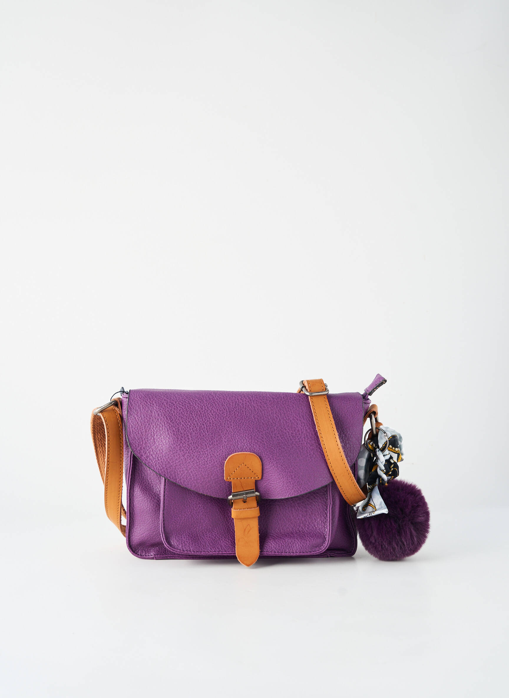 Krepšys daug kišenių stačiakampė forma violetinis FLORA & CO moteris