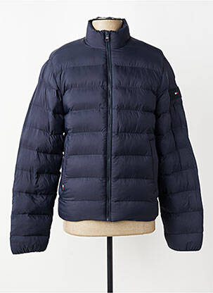 Pūkinė striukė ilgos rankovės be gobtuvų mėlyna TOMMY HILFIGER vyras