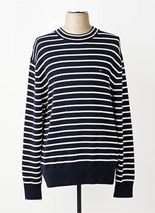 Megztinis apvalus kaklas ilgos rankovės mėlyna TOMMY HILFIGER vyras