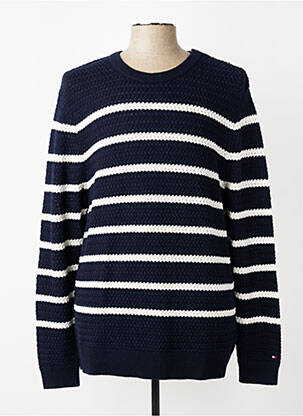 Megztinis apvalus kaklas ilgos rankovės mėlyna TOMMY HILFIGER vyras