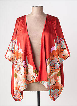 Kimono striukė sklandi forma raudona SURKANA moteris