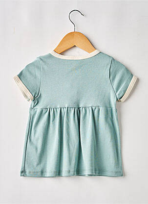 Pusilgių suknelė trumpas rankovės trumpas rankovės žalias PETIT BATEAU mergina