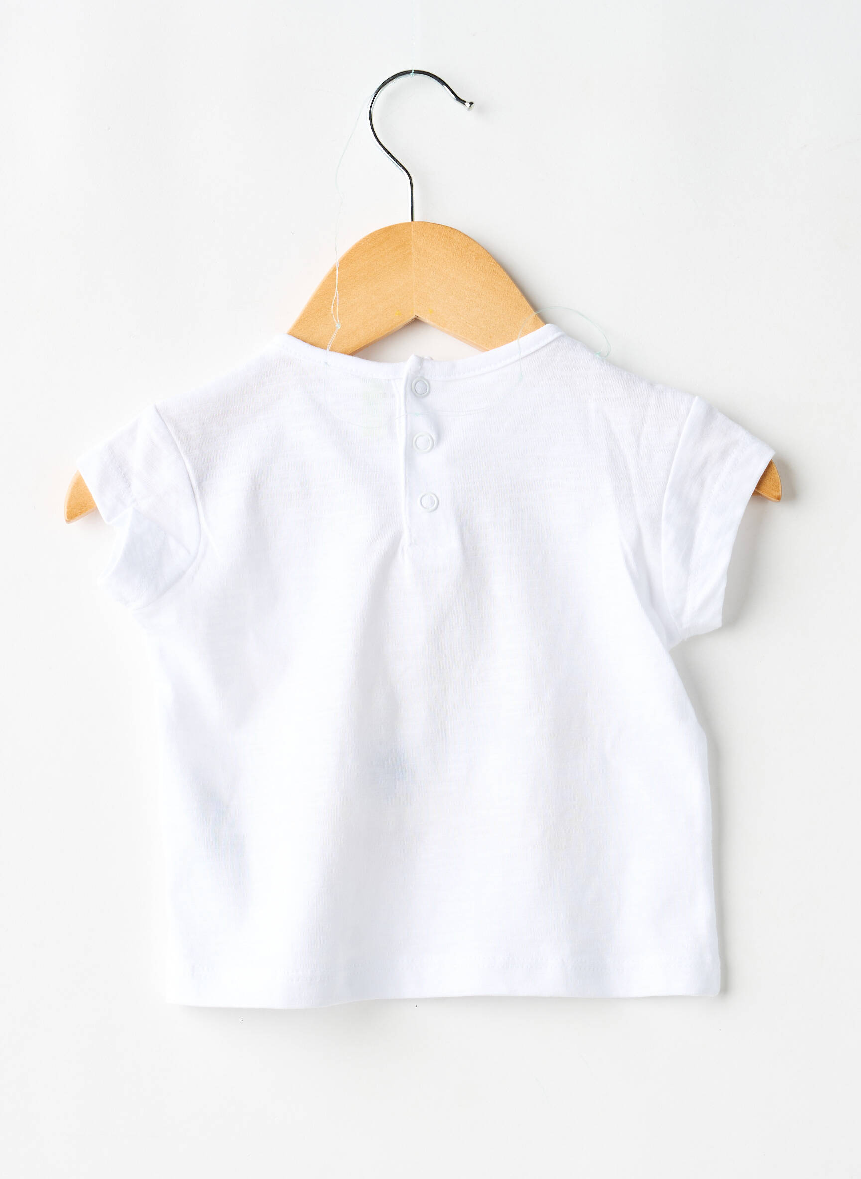 T-marškinys užsegama nugaros mygtukais trumpas rankovės baltas LOSAN mergina