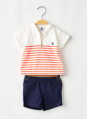 Šortų rinkinys elastinė dydžio sistema raudona PETIT BATEAU berniukas
