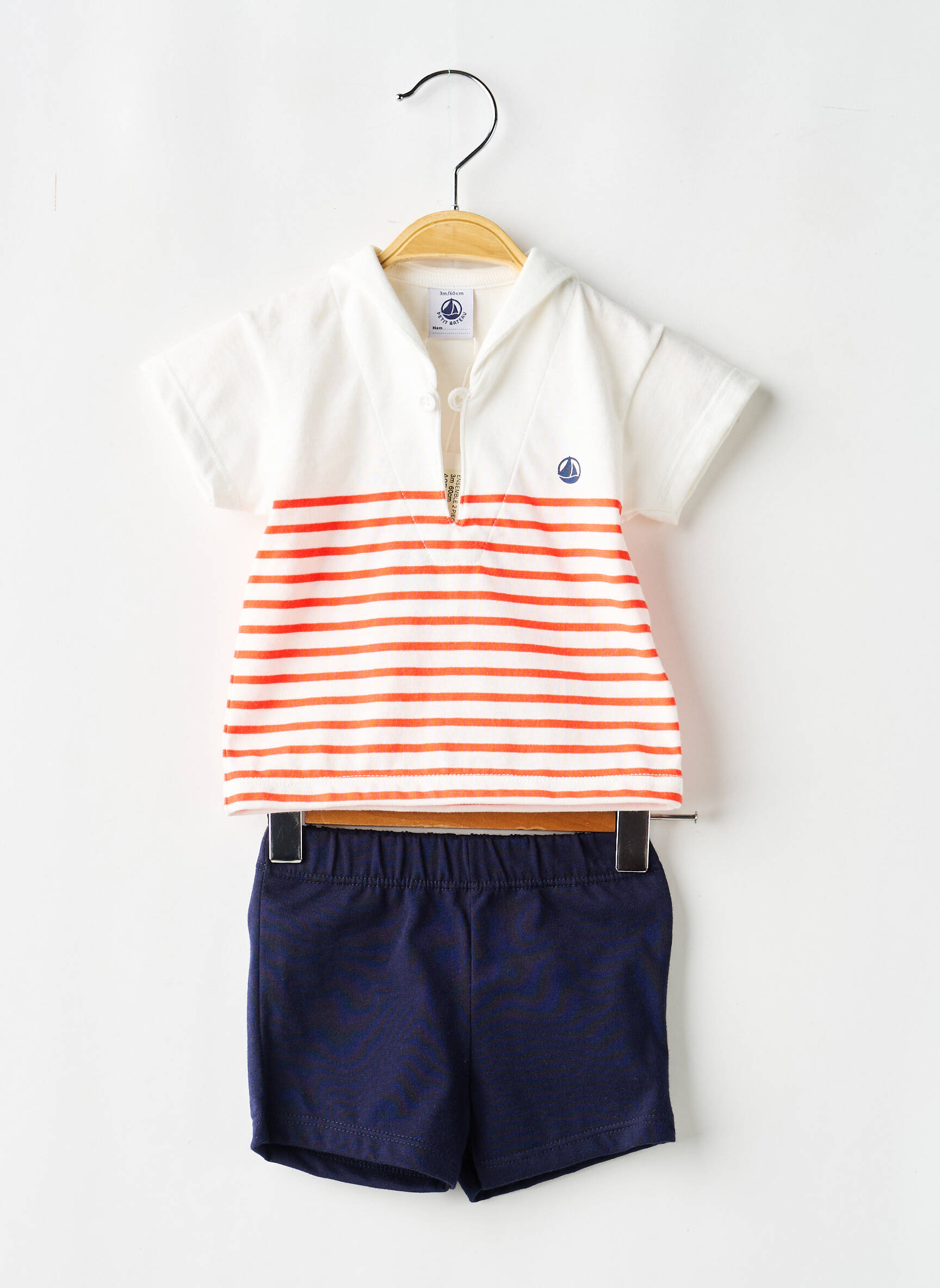 Šortų rinkinys elastinė dydžio sistema raudona PETIT BATEAU berniukas