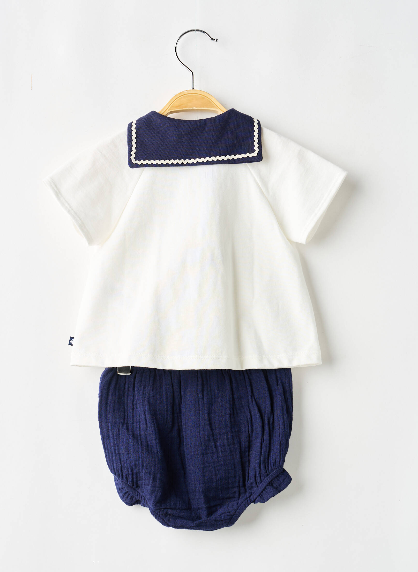 Šortų rinkinys tiesi iškirptė mėlyna PETIT BATEAU mergina