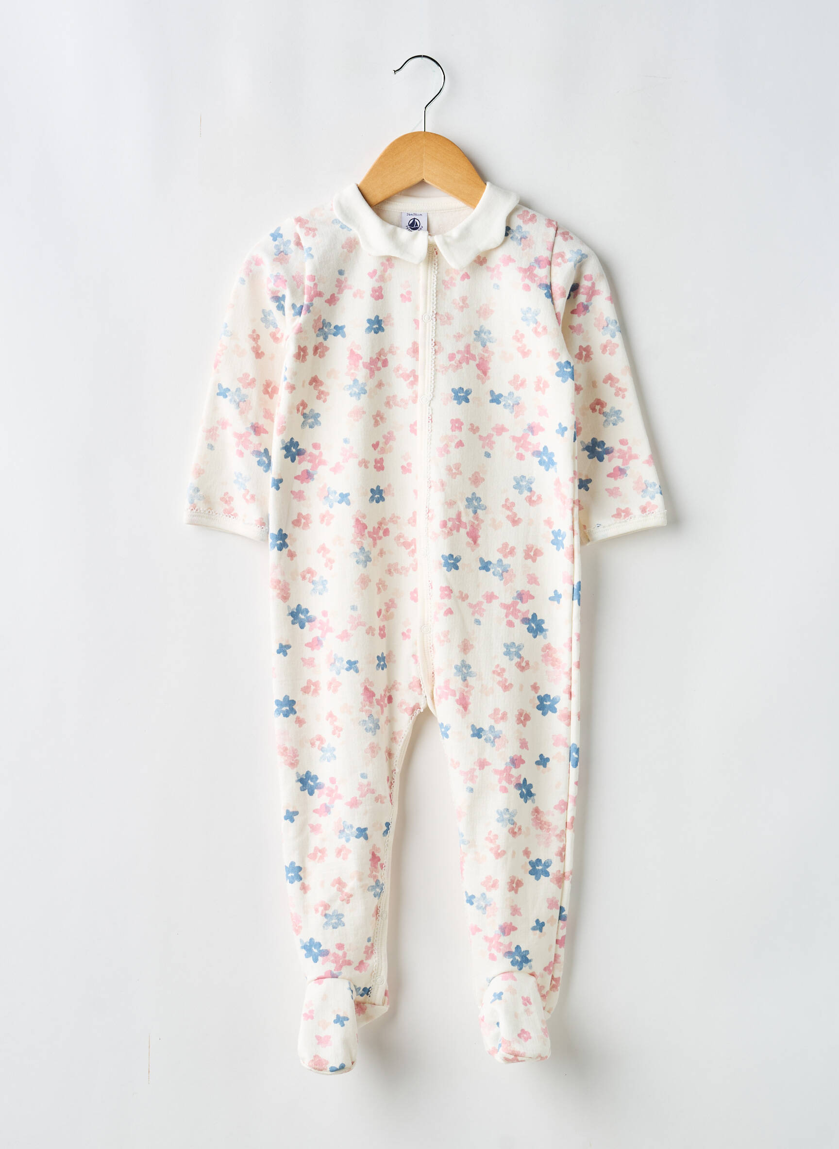 Pižama col claudine bežinis PETIT BATEAU mergina
