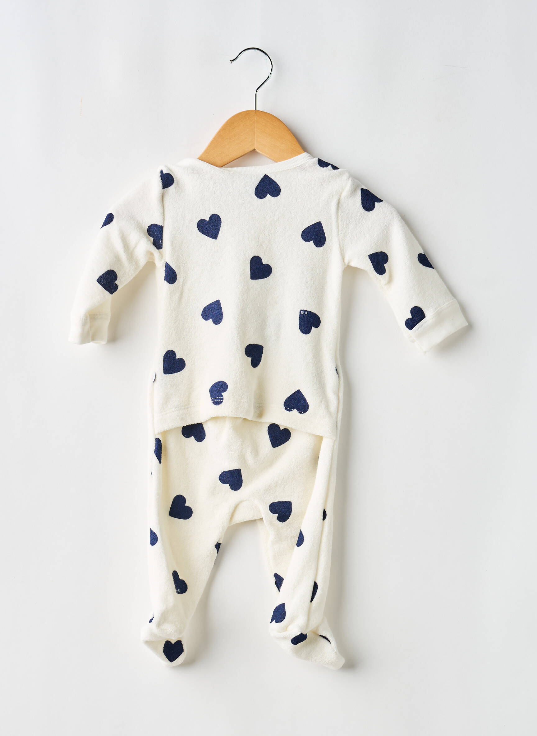 Pižama ilgos rankovės baltas PETIT BATEAU vaikas