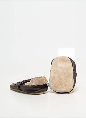 Bateliai/pantofliai lygus medžiaga apvalus mygtukas rudas HOBEA  berniukas
