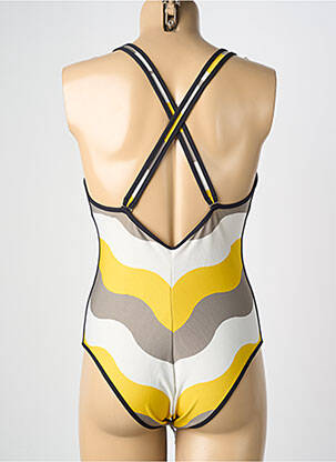 Vienos dalies maudymosi kostiumas fantazijos raštas aukštas balkoninis liemenėlė geltona ANDRES SARDA moteris