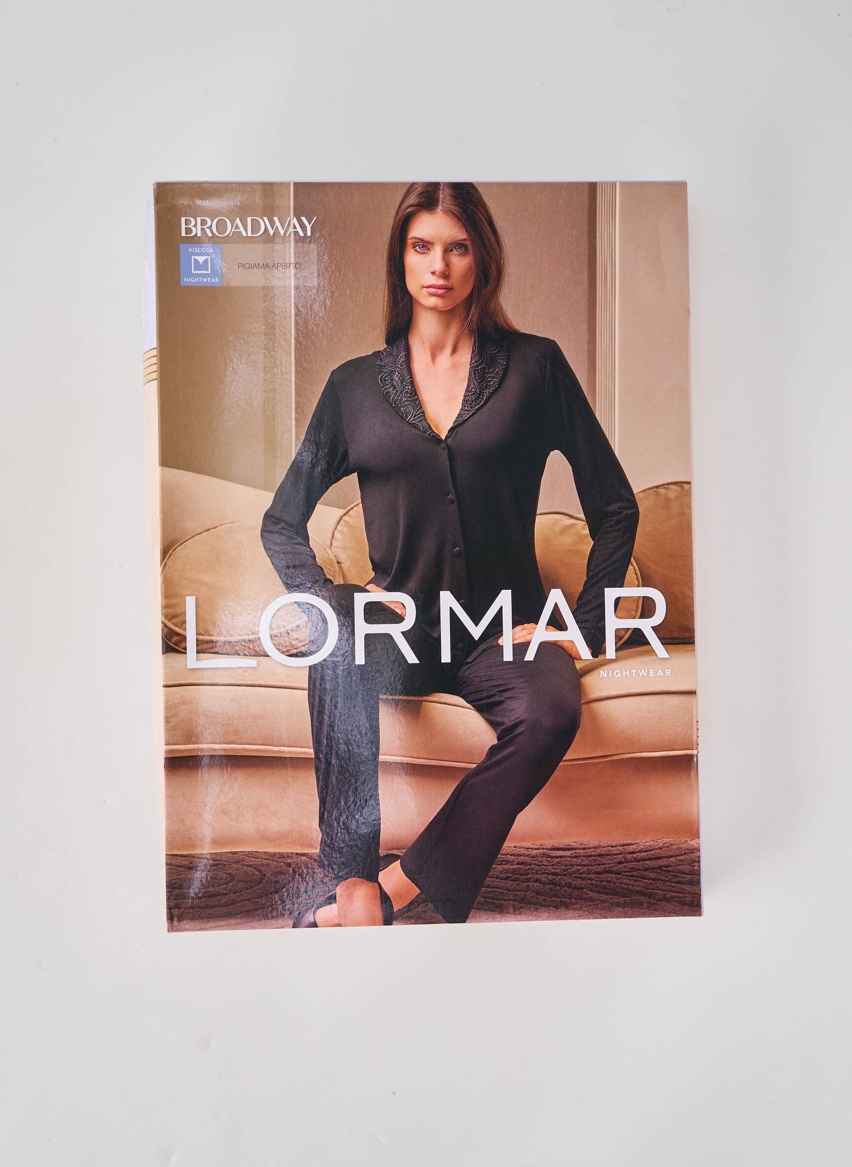 Pižama jersio audimas juodas LORMAR moteris