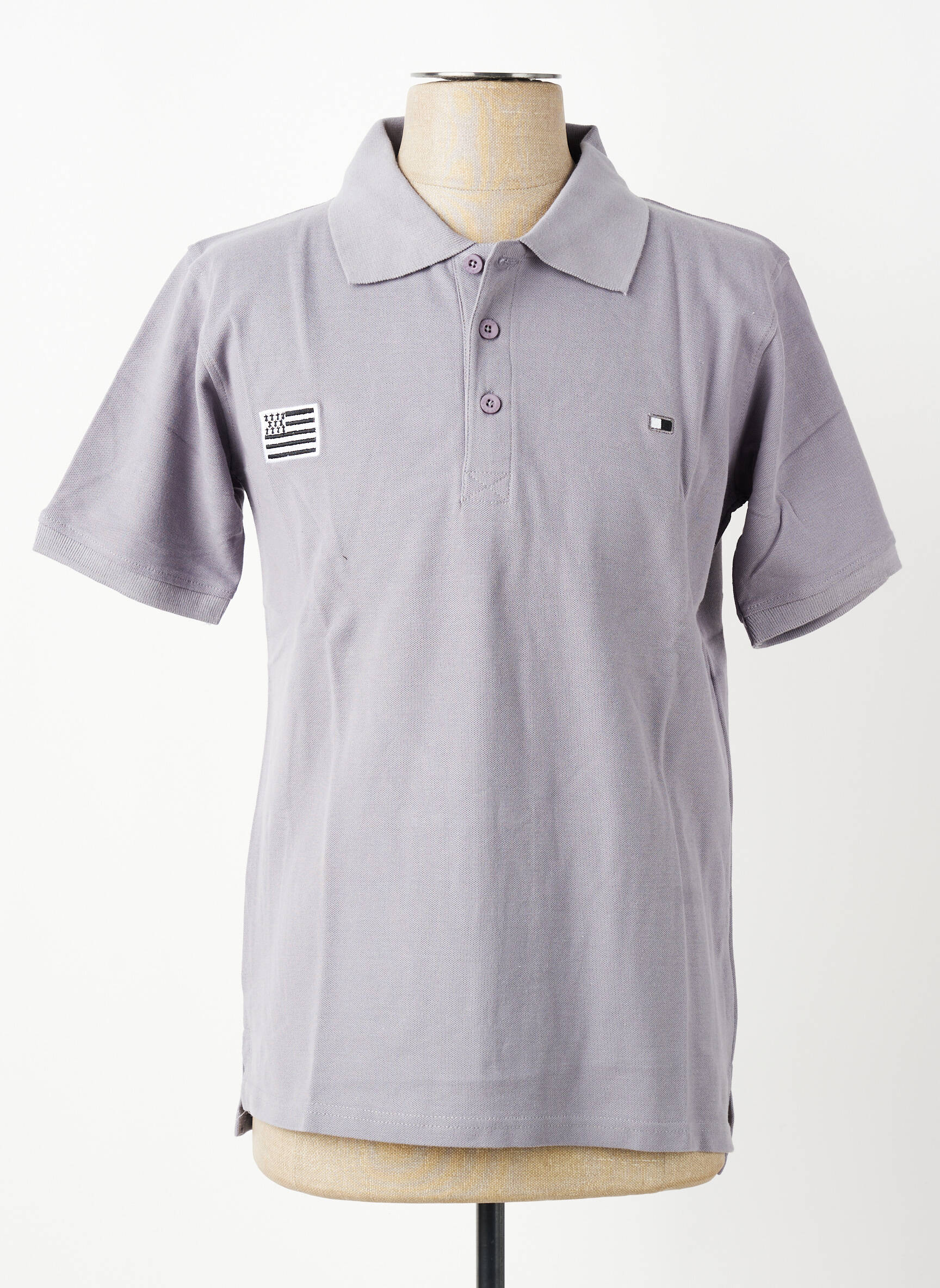 Polo tiesi kirpimas trumpas rankovės pilka GWEN & BLACK vyras
