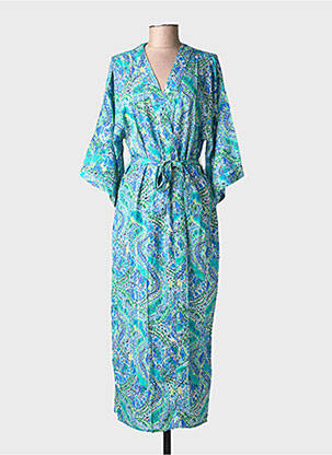 Kimono striukė fantazijos raštas mėlyna JULIE GUERLANDE moteris