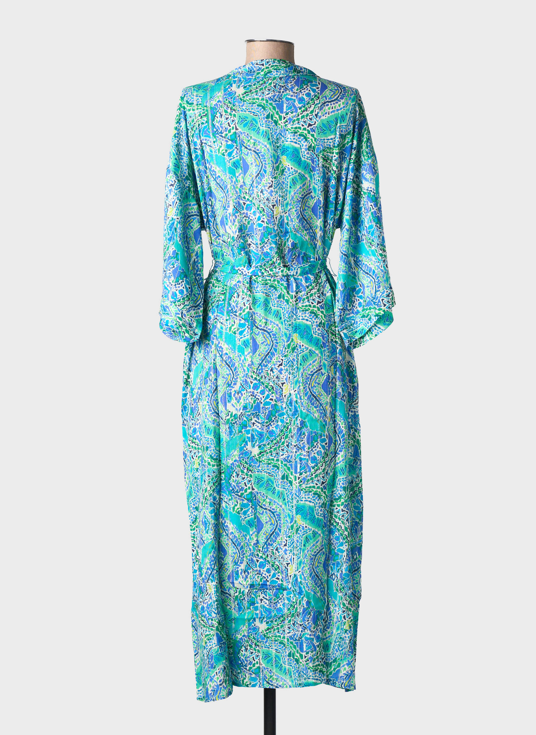 Kimono striukė fantazijos raštas mėlyna JULIE GUERLANDE moteris