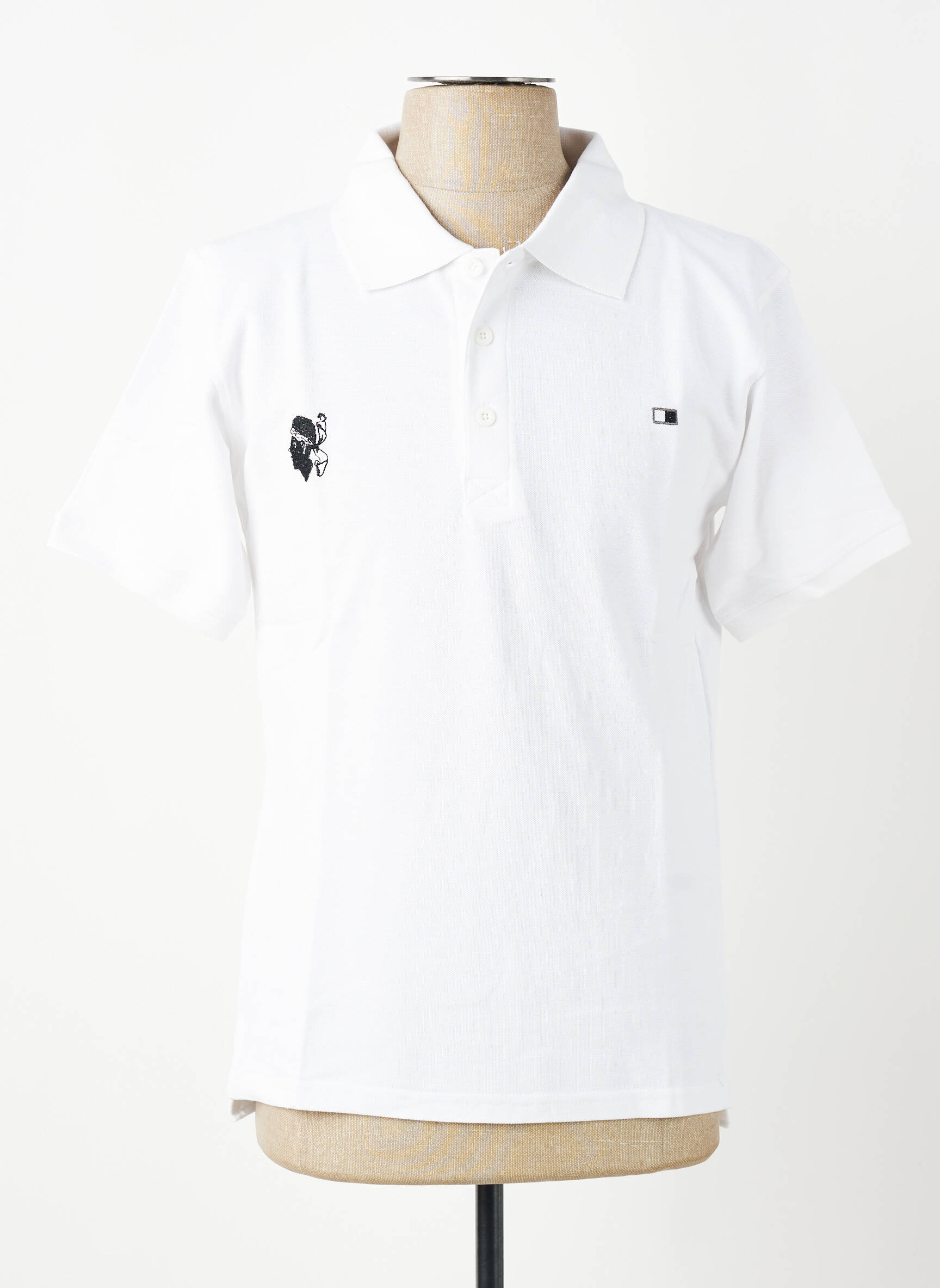 Polo tiesi kirpimas trumpas rankovės baltas GWEN & BLACK vyras