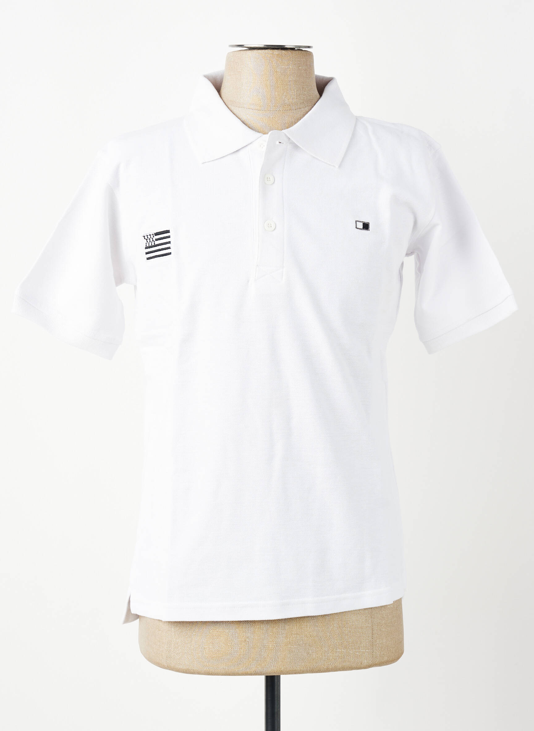 Polo tiesi kirpimas trumpas rankovės baltas GWEN & BLACK vyras