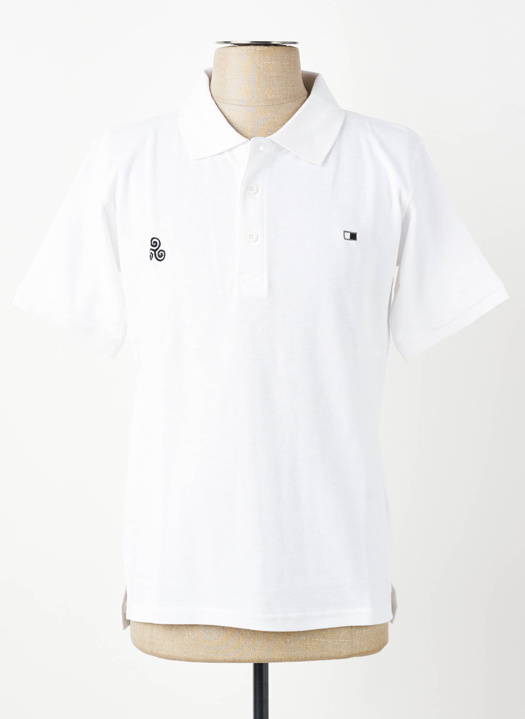 Polo tiesi kirpimas trumpas rankovės baltas GWEN & BLACK vyras