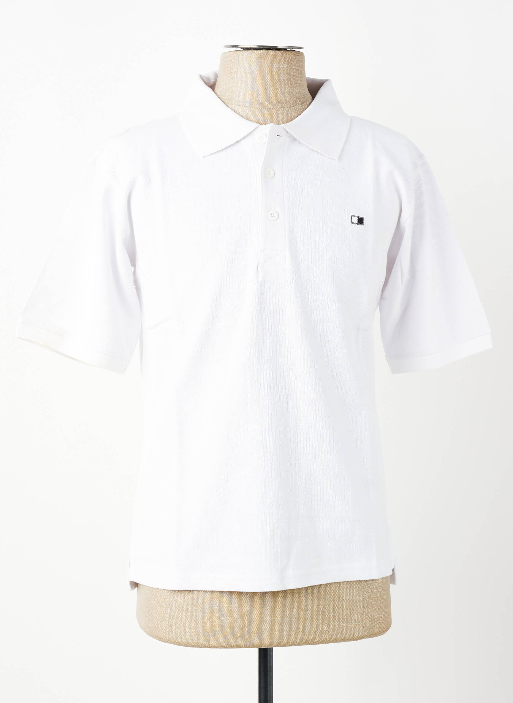 Polo tiesi kirpimas trumpas rankovės baltas GWEN & BLACK vyras